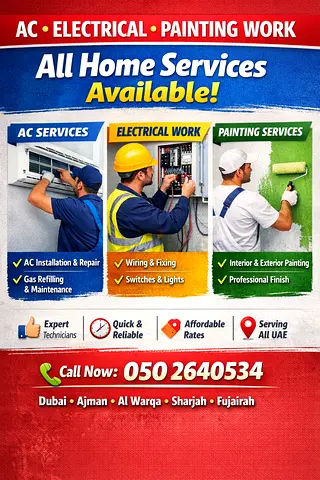 AC Repair, Electrical  Painting Services Available in UAE