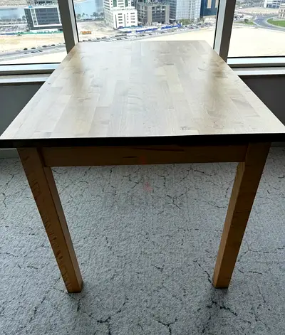 Solid Wood Dining/Study Table - Light Oak Finish