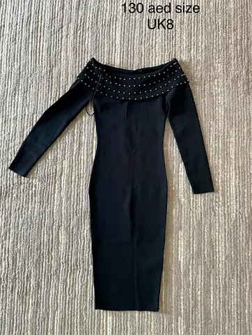 Lipsy black midi dress size S