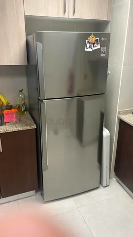LG Silver Top-Freezer Refrigerator - Good Condition, 2-Door.