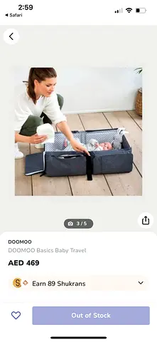 Baby bag with changing mat