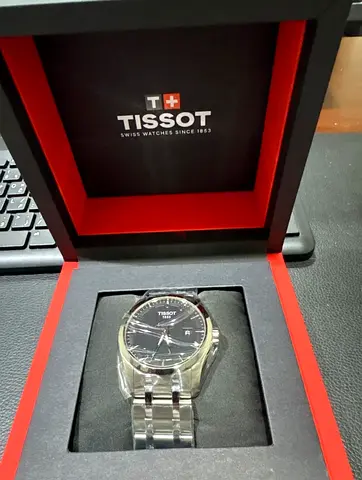 Tissot Mens Stainless Steel Watch with Black Dial (in box)