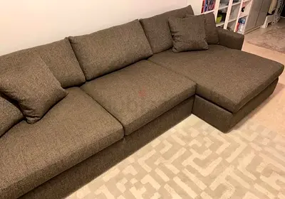 Cratebarrel lounge deep L shape sofa