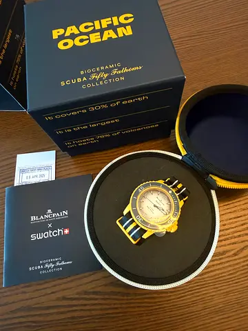 Swatch x Blanpain Fifty Fathoms Pacific Ocean watch