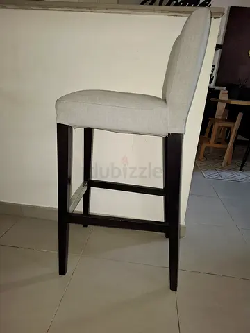 Set of 2 Modern Upholstered Dining Chairs with Dark Wood Frame