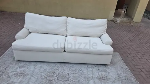 Crategbarrel Two Seater sofa Bed Beige Good condition