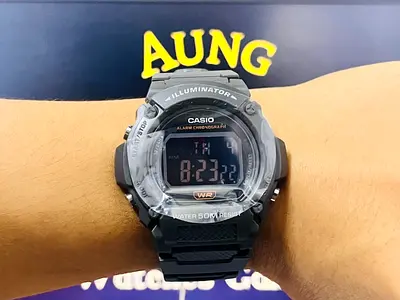 Casio Digital Sports Watch - Black, Water Resistant