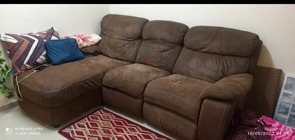 L-Shape Sofa with recliner for sale