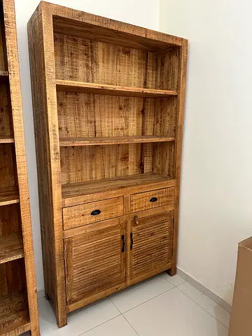 solid mango wood bookcase