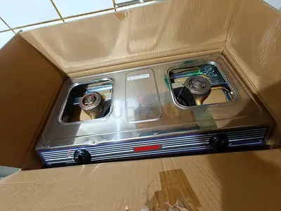 Used GEEPAS 2-Burner Stainless Steel Gas Stove
