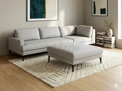 West elm andes gray sectional sofa