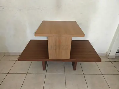 Two Wooden Coffee Table with Modern Minimalist Design.