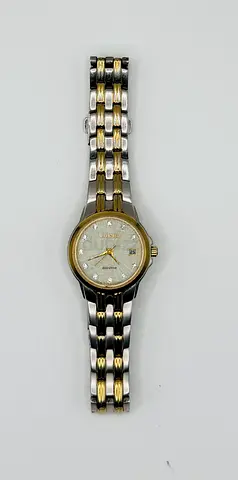 Citizen Eco-Drive Pearl White Dial Two Tone Wristwatch