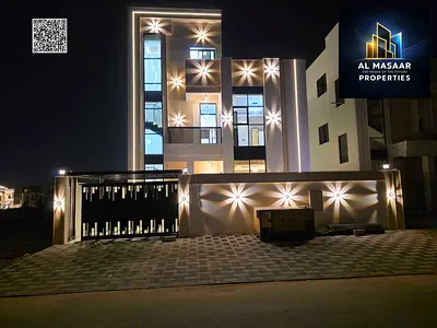 Luxury villa in Al-Haliou, two floors and a roof, at an attractive all-inclusive price, including registration fees, air conditioning, and freehold ow