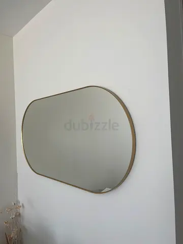 Gold Framed Decorative Wall Mirror - Modern Shape