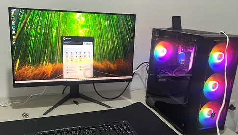 Gaming Desktop with 27 AOC gaming Monitor — intel i5 12gen, 16GB RAM, RTX3050 6gb GPU, 1TB SSD