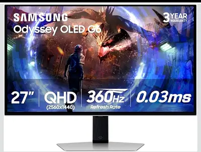 Samsung Odyssey OLED G6 (G60SD), model S27DG602SM (often listed with a regional suffix like LS27DG60