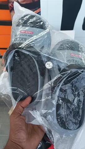 New Unisex Slip-on Shower/Beach Slides - Black (Brand New, Packaged)