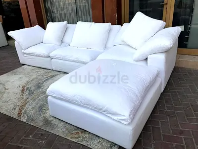 Marina home Lucious feather 🪶 filled Modular sofa with footstool