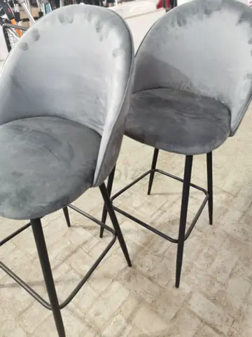 Set of Bar Stools Grey color New