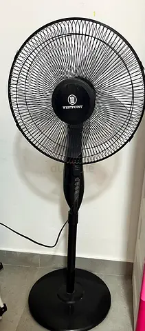 Westpoint Black Pedestal Standing Fan with Remote control- Great Working Condition
