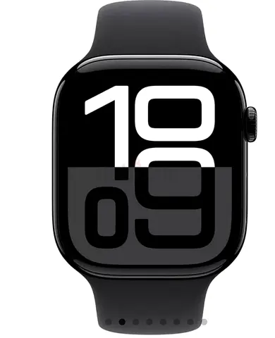 Apple Watch Series 10 GPS 42mm Jet Black Aluminium Case with Black Sport Band - S/M  Model No. : MWW