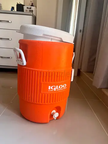 Orange Insulated Water Cooler Jug - 5L (Used)