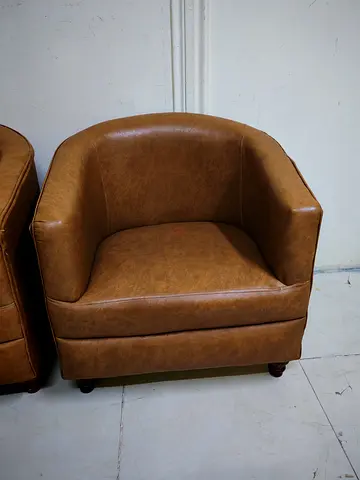 Leather sofa chair