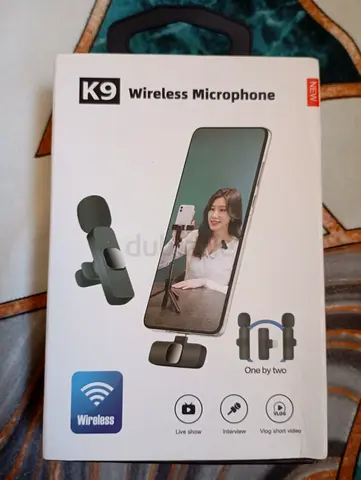 ميكروفون لاسلكي K9 مزدوج (2 في 1) جديد تماماً