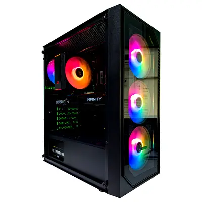 Mid-range RGB Gaming Desktop PC with GeForce GPU