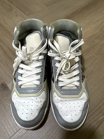 Light grey and white mens casual sneakers, gently used - brand Dior