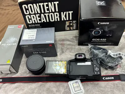 Canon Eos R50 with content creator kit