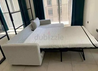 VIMLE Light Grey L-Shaped Sofa Bed with Chaise — Convertible Guest Bed