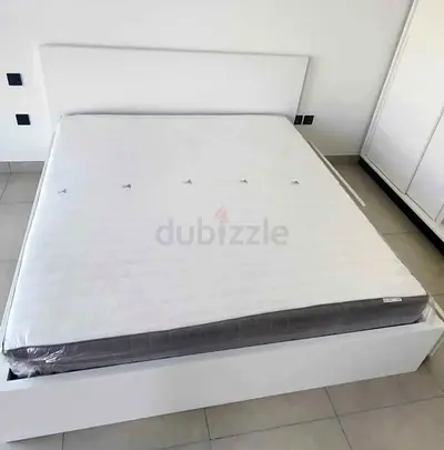 IKEA malam bed with mattress queen size 160x200cm