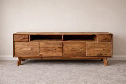 Solid Wood TV Console / Media Unit with Drawers
