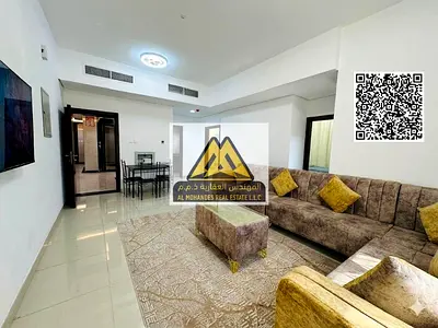 الغرفتين ماستر | بلكونة باطلالة مفتوحة | 3 حمامات | الايجار شامل جميع الفواتير ماعدا الغاز | سهل المخرج للشارقة ودبي