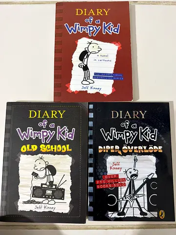 Bundle of 3 wimpy kid books