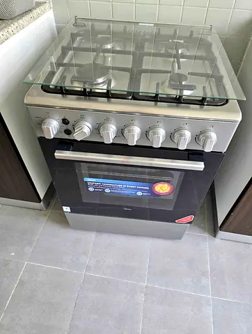 Stainless Steel Freestanding Gas Cooker with Oven (4-Burner)