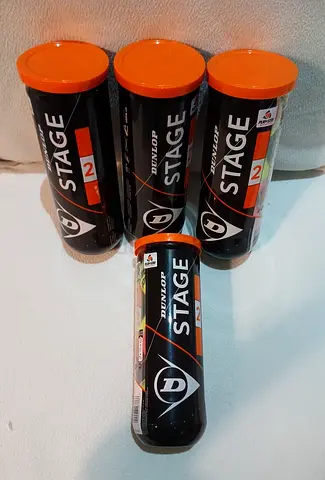 Dunlop Stage Tennis Balls — 4 Cans (12 Balls) - New/Sealed
