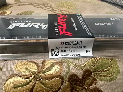 Desktop Memory Kingston FURY Beast DDR4 16GB (16Gb+ 8GB) 2666MHz RAM + - Brand New in Pack