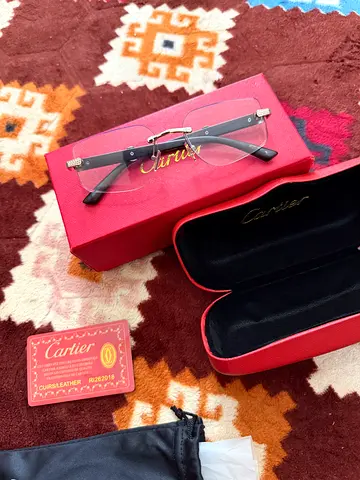 Cartier rimless eyeglasses with case