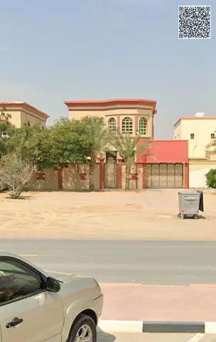 فيلا سكني تجاري للإيجار في الروضة 2 عجمان طابقين 5 غرف صالة مجلس شارع الجزائر