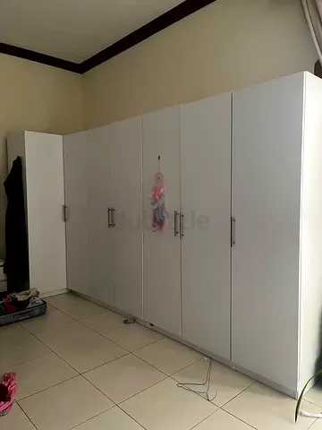 White 5-Door Wardrobe / Armoire in Good Condition