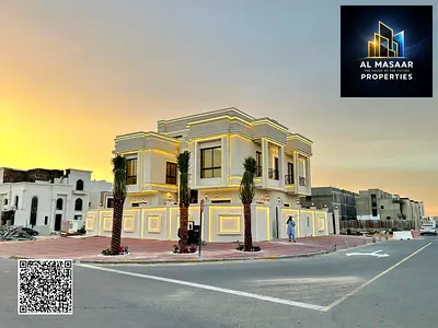 للبيع فيلا بمواصفات عالمية وسعرخيالى تصمييم فلل دبى جاهزه للسكن طابقين وروف مع مسبح وشامل رسوم التسجيل والتمليك جاهزة للتسليم تملك حروتورث تقسيط شهرى