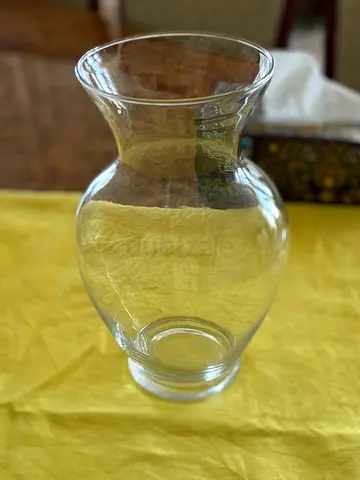 Clear Glass Floor Vase - Large Decorative Vase