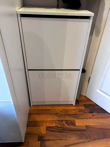 White 2 Door Shoe Cabinet Shoe Rack