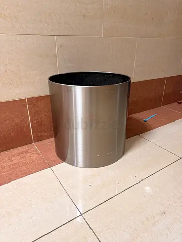 Stainless Steel Satin Finish, Classic Cylinder Pot ( 40X40 cm)