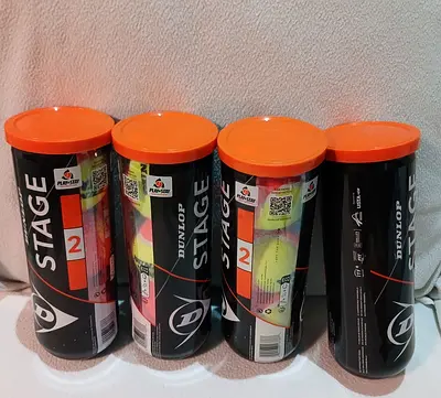 Dunlop Stage Tennis Balls — 4 Cans (12 Balls) - New/Sealed