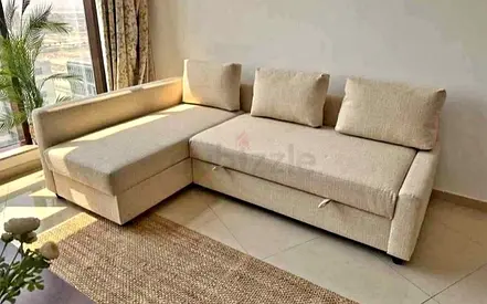 IKEA L shap Sofa store cum bed you can fix