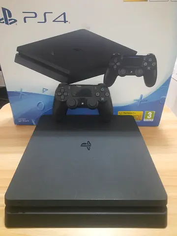 Sony PlayStation 4 Slim with 1 DualShock Controllers (Excellent Condition)